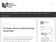 Tablet Screenshot of biblicalspiritualitypress.org